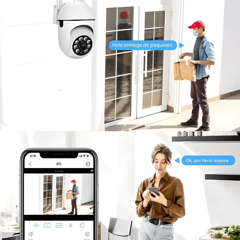 CAMARA DE SEGURIDAD EXTERIOR 3MP INALAMBRICA HD 360° PRO - 2