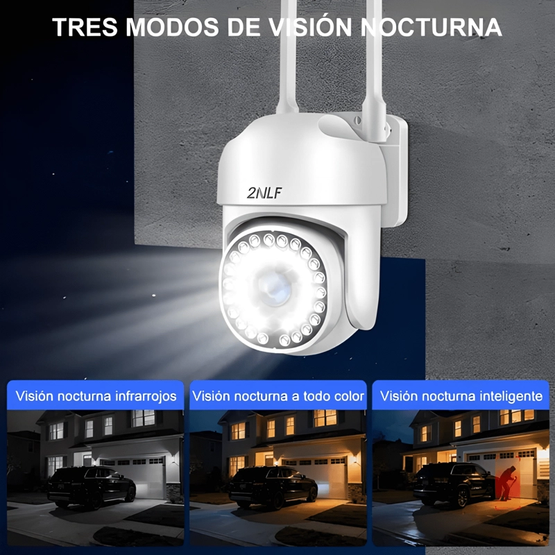 2NLF 4MP CAMARA DE SEGURIDAD EXTERIOR WIFI IP 360 BLANCO - 4