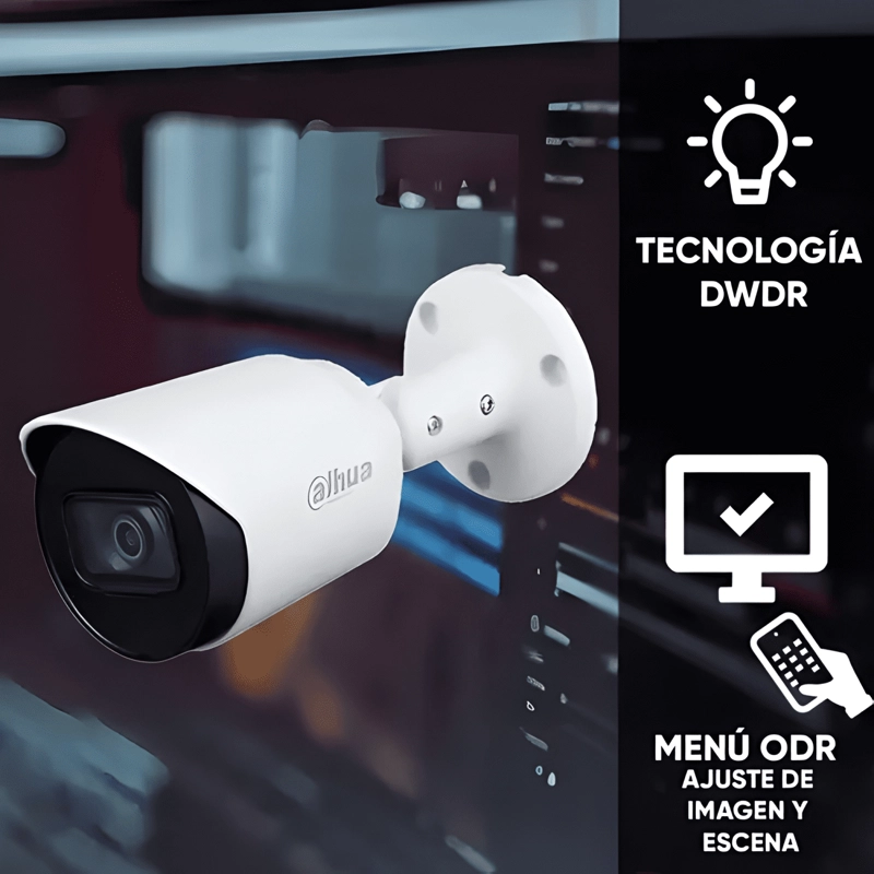 CAMARA DAHUA BULLET 2.8MM 5MP HDCVI HFW1500TN BLANCO - 4