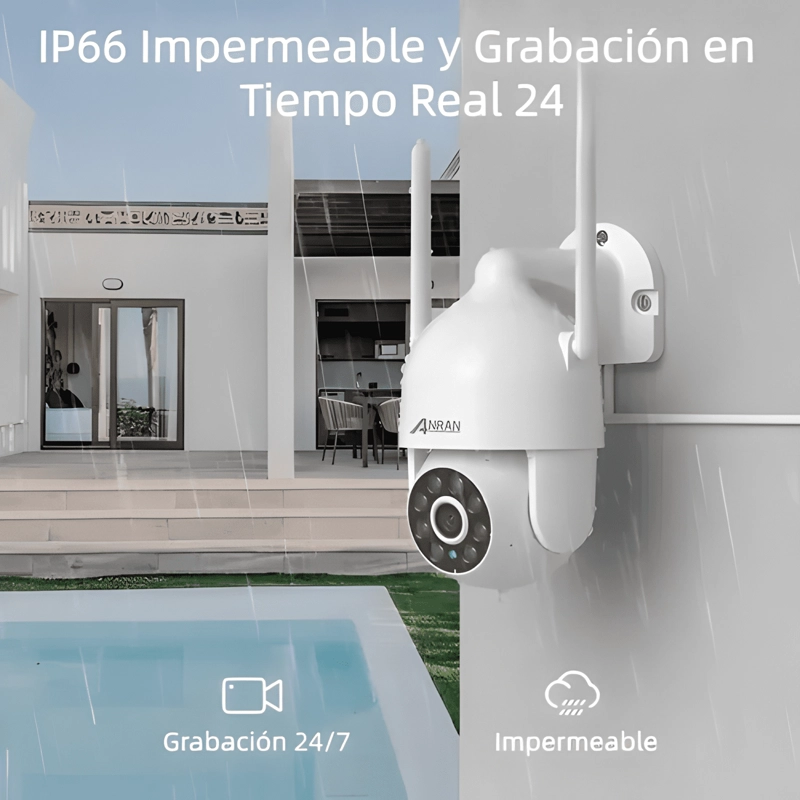 ANRAN N30W1548 CAMARA DE SEGURIDAD WIFI IP EXTERIOR BLANCO - 2
