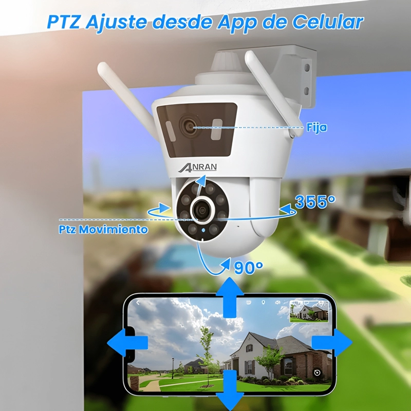 CAMARA DE SEGURIDAD WIFI IP 4MP DE DOBLE VISION LITE - 1