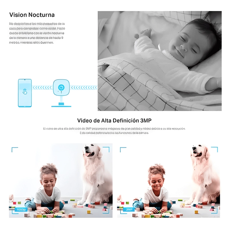 CAMARA WIFI TAPO C110 FULL HD 3MP SEGURIDAD PARA LA BLANCO - 2
