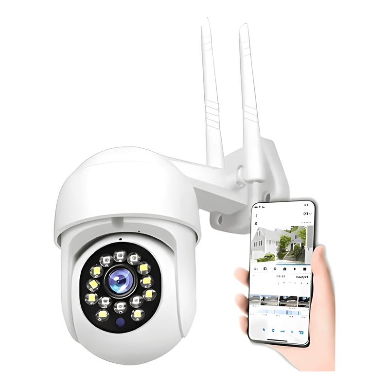 CAMARA IP CON MOVIMIENTO, INFRARROJO IMPERMEABLE WIFI HD - 1