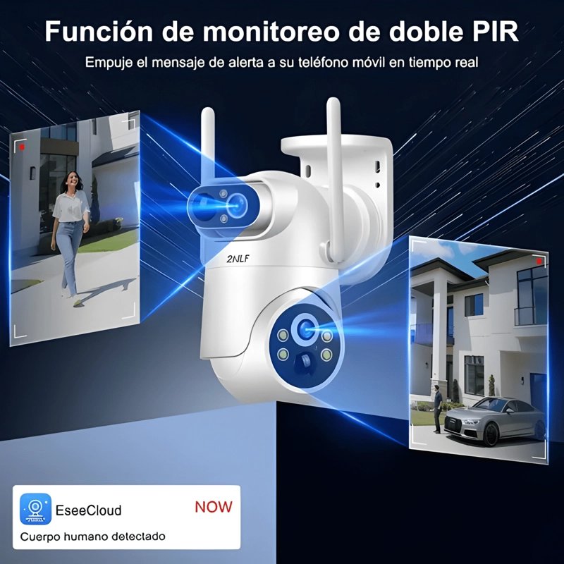 2NLF® 12MP CAMARA DE SEGURIDAD WIFI SOLAR 2 LENTE 2 ULTRA - 3