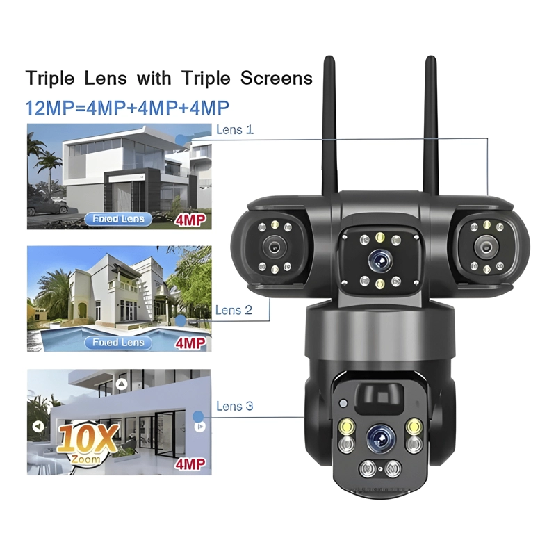 CAMARA SOLAR INTELIGENTE 360° VISION NOCTURNA COLOR MCASA - 4