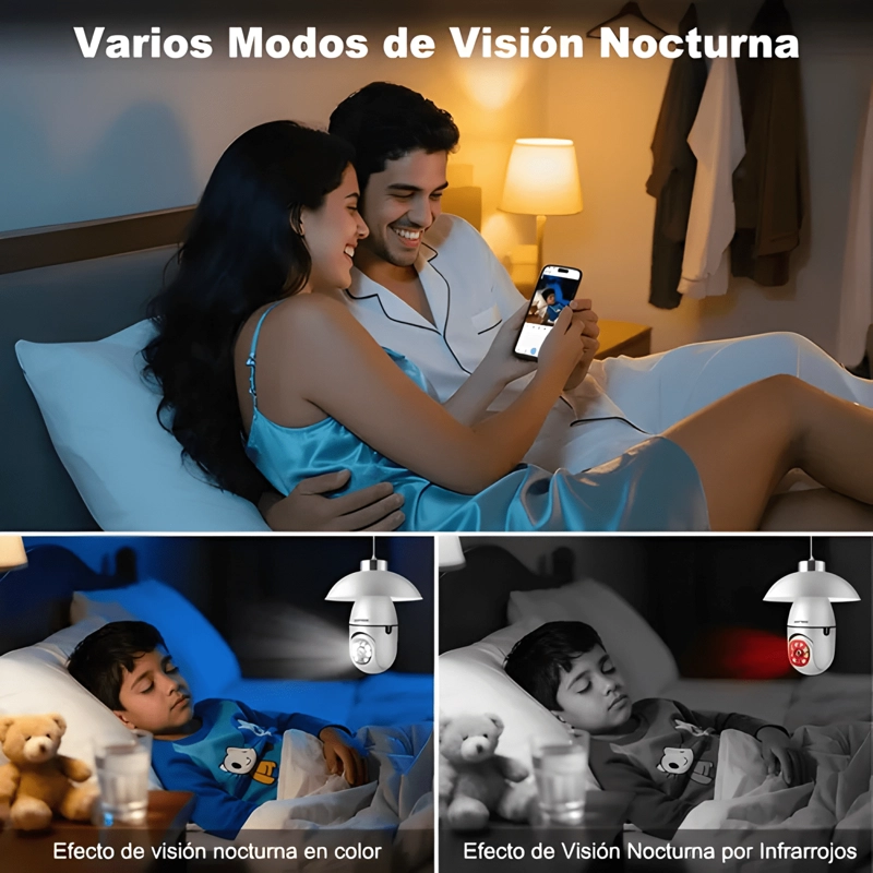 ATSG® PACK X2 CAMARA DE SEGURIDAD DE 360° VISION NOCTURNA - 4