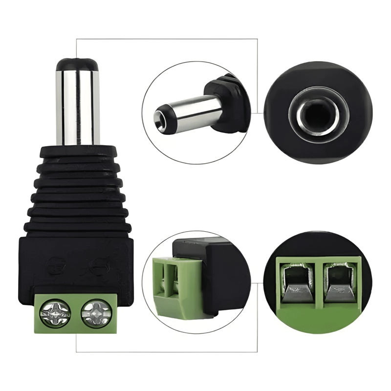 PACK 4 VIDEO BALUN 8MP Y 4 PAR CONECTORES DC - 2