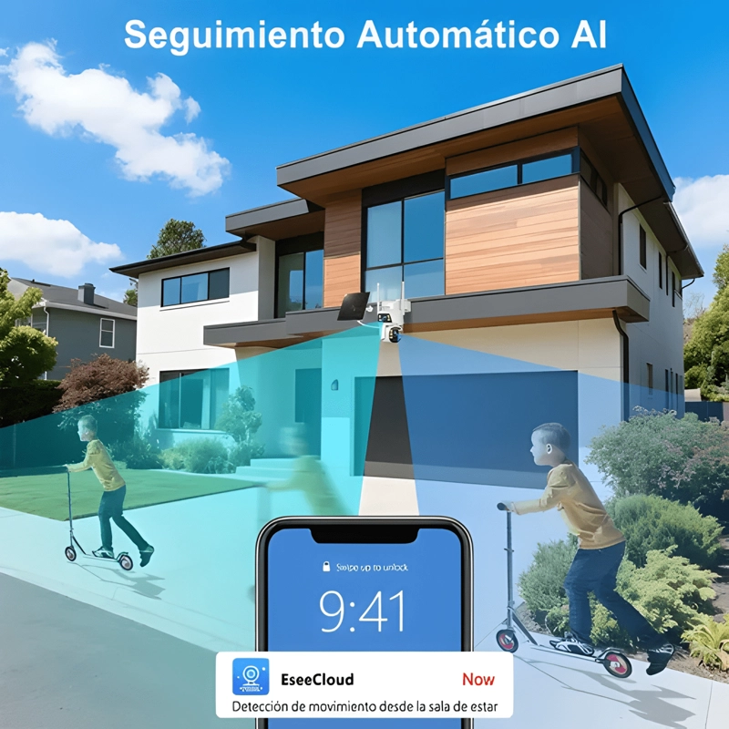 ATSG CAMARA SOLAR EXTERNA 2K DOBLE LENTE 360° IP66 PRO - 1