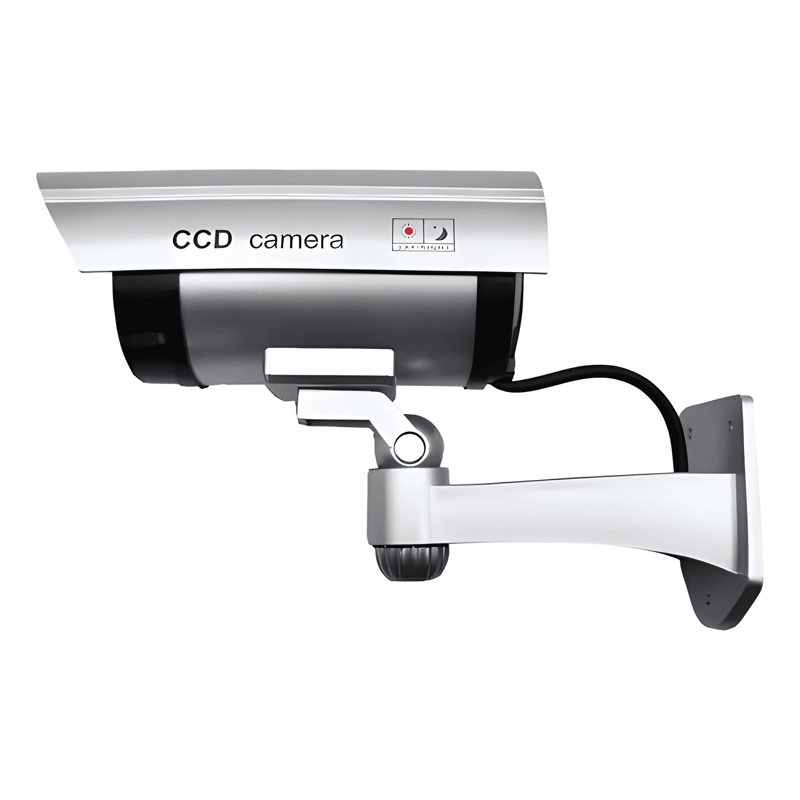 CAMARA FALSA DOMO CCD LED SIMULACION SEGURIDAD 12CM X ROJO - 2