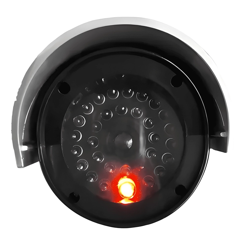 CAMARA FALSA DOMO CCD LED SIMULACION SEGURIDAD 12CM X ROJO - 3