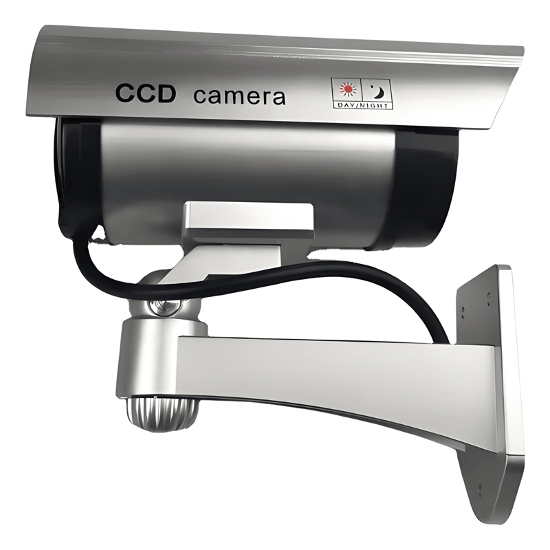 CAMARA FALSA DOMO CCD LED SIMULACION SEGURIDAD 12CM X ROJO - 4
