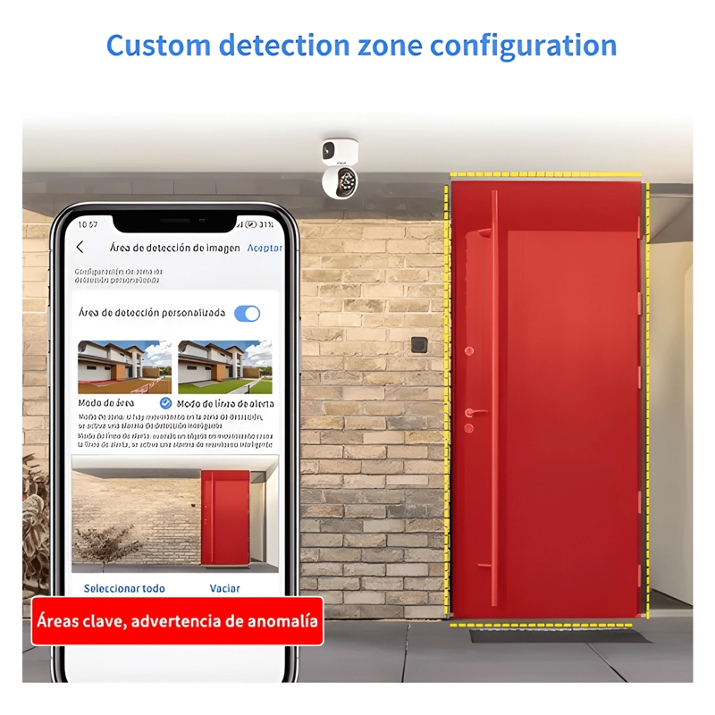 2NLF® CAMARA DE SEGURIDAD DOBLE PANTALLA WIFI IP 360 BLANCO - 1