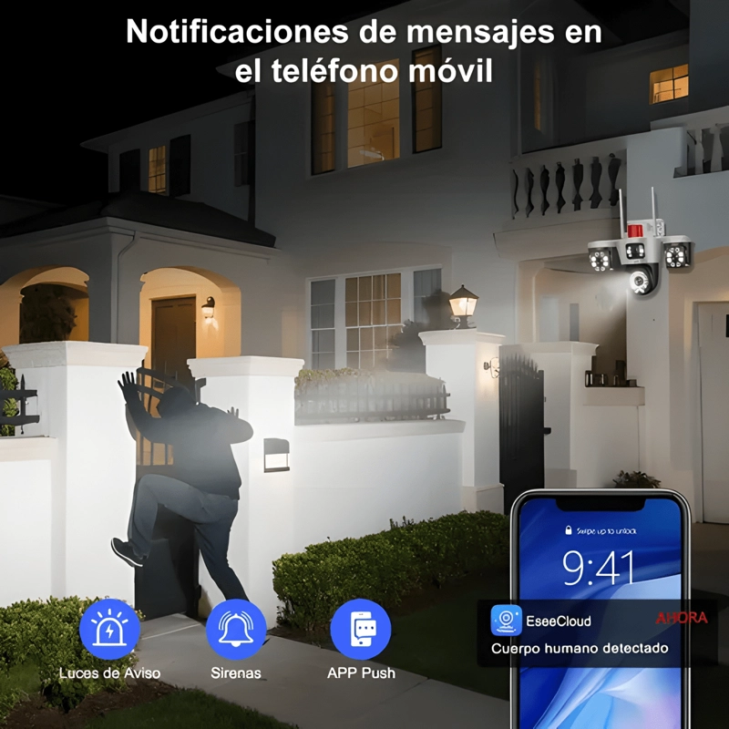 OJO® 5G TRES LENTES CAMARA DE SEGURIDAD 18MP PLUS - 4