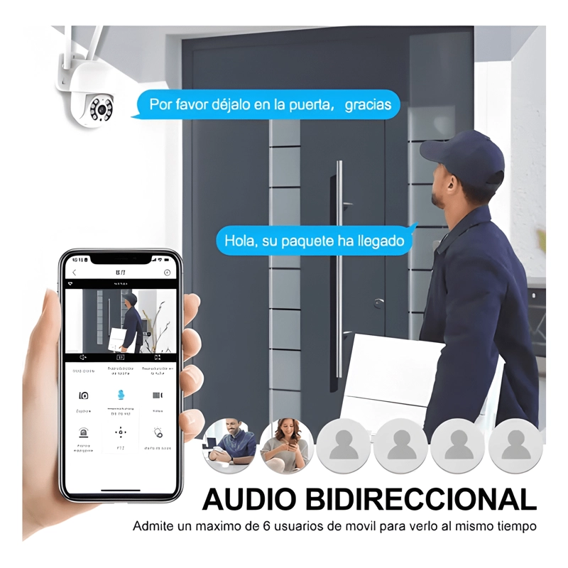 CAMARA DE SEGURIDAD WIFI EXTERIOR 1080P 360° VISION !! - 4