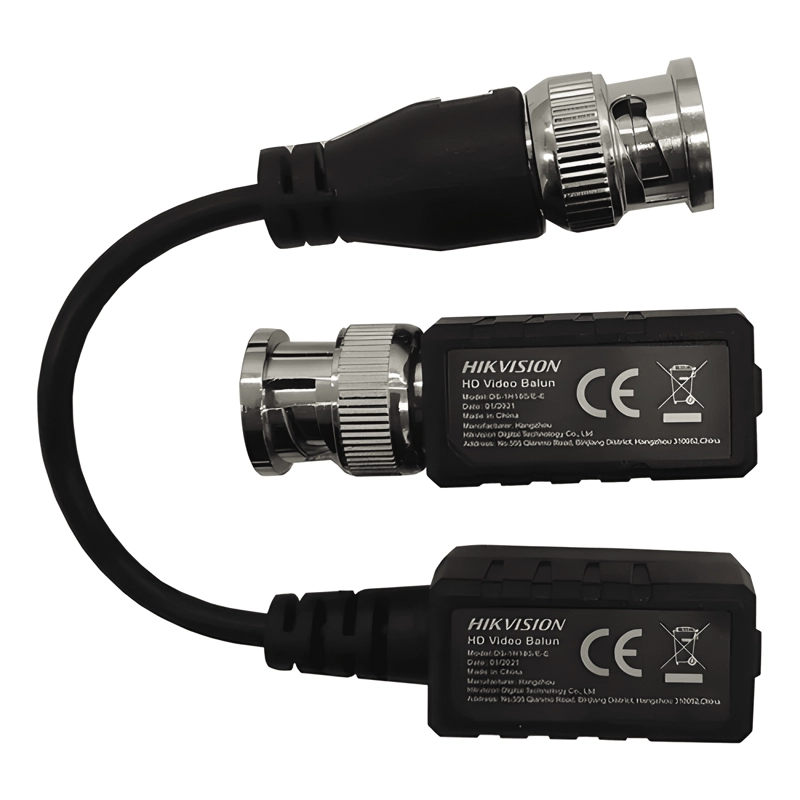 KIT 05 PARES DE BALUN PASIVO HD TVI/CVI/AHD DS-1H18S/E(C) - 2