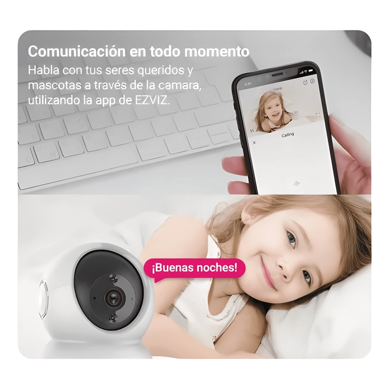CAMARA SEGURIDAD WIFI INTERIOR H6C PRO 2K DETECCION BLANCO - 3