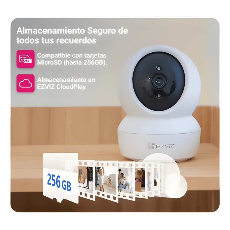 CAMARA SEGURIDAD WIFI INTERIOR H6C PRO 2K DETECCION BLANCO - 4