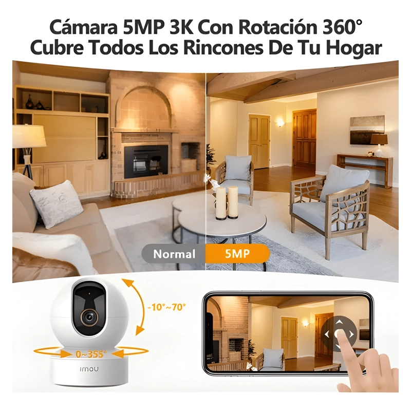 IMOU CAMARA DE SEGURIDAD DK2 5MP IP WIFI 360°INTERIOR XL - 2