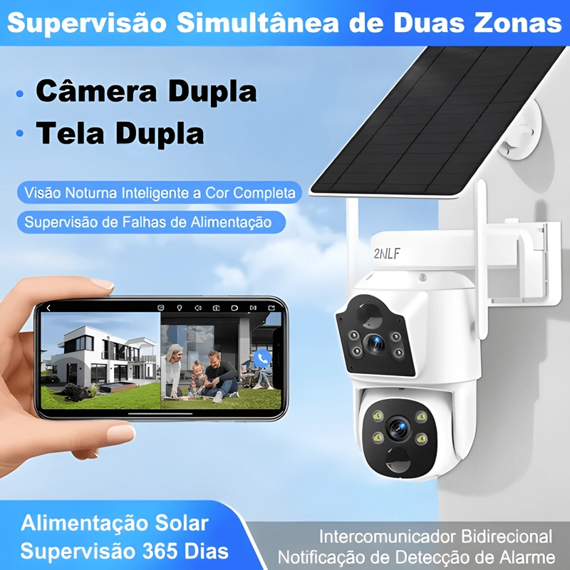 2NLF 10MP SOLAR CAMARA DE SEGURIDAD WIFI EXTERIOR MOD3 - 1