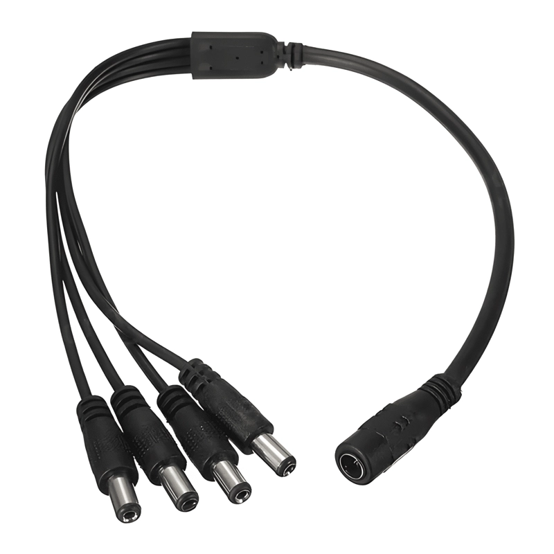 CCTV CABLE PODER SPLITTER 4 SALIDAS + TRANSFORMADOR 12V - 2