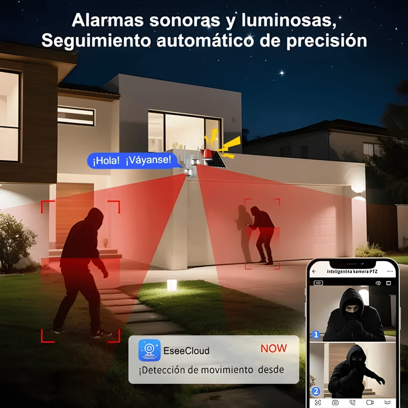 2NLF® 10MP SOLAR CAMARA DE SEGURIDAD WIFI EXTERIOR DOBLE 360 - 3