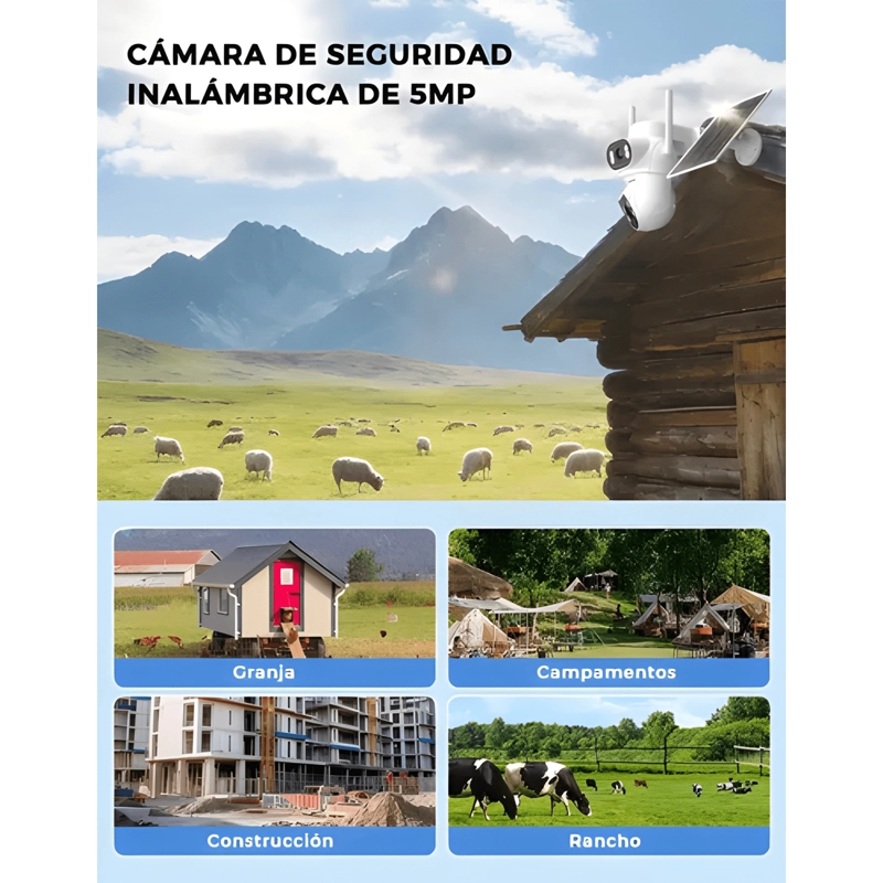 4G AOV CAMARA DE SEGURIDAD ANBERX D50Q INALAMBRICA SOLAR - 4
