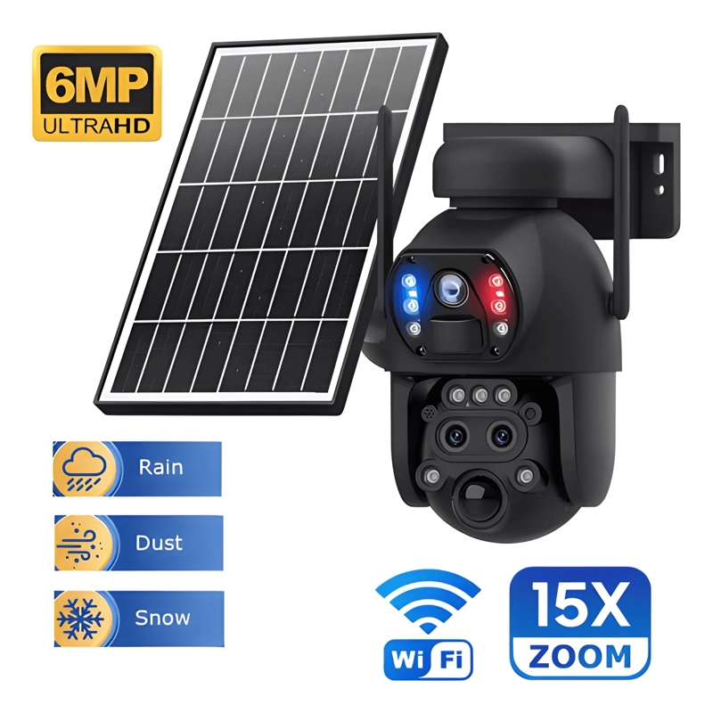 CAMARA DE SEGURIDAD SOLAR WIFI VIDA BUENAS 6MP PTZ - 1