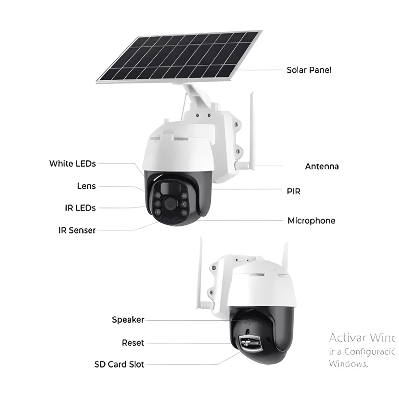 CAMARA H D PTZ SOLAR 5MP IP67 WIFI CON MOVIMIENTO - 4