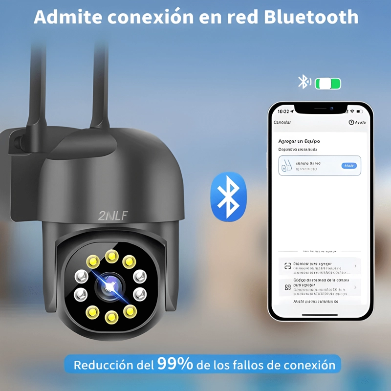 2NLF CAMARA DE SEGURIDAD EXTERIOR WIFI IP 360° 1080P CON LED - 3