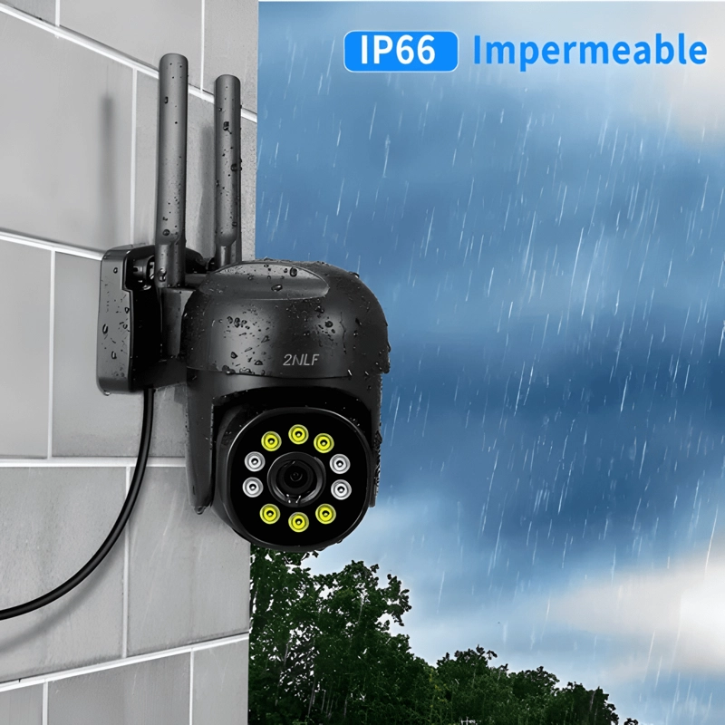 2NLF CAMARA DE SEGURIDAD EXTERIOR WIFI IP 360° 1080P CON LED - 4