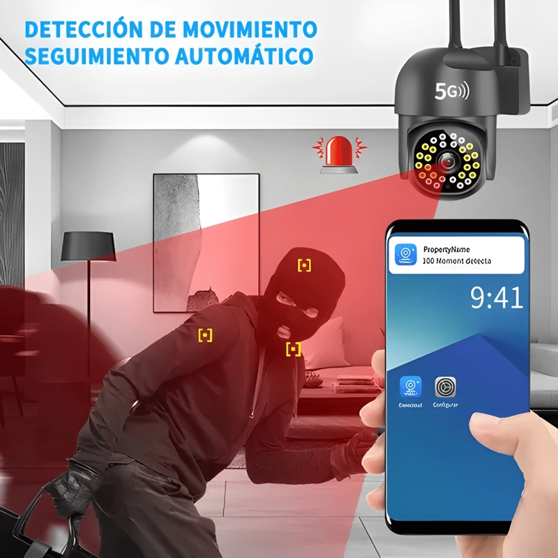 ATSG® 5G CAMARAS DE SEGURIDAD CON LED ALARMA WIFI6 - 1