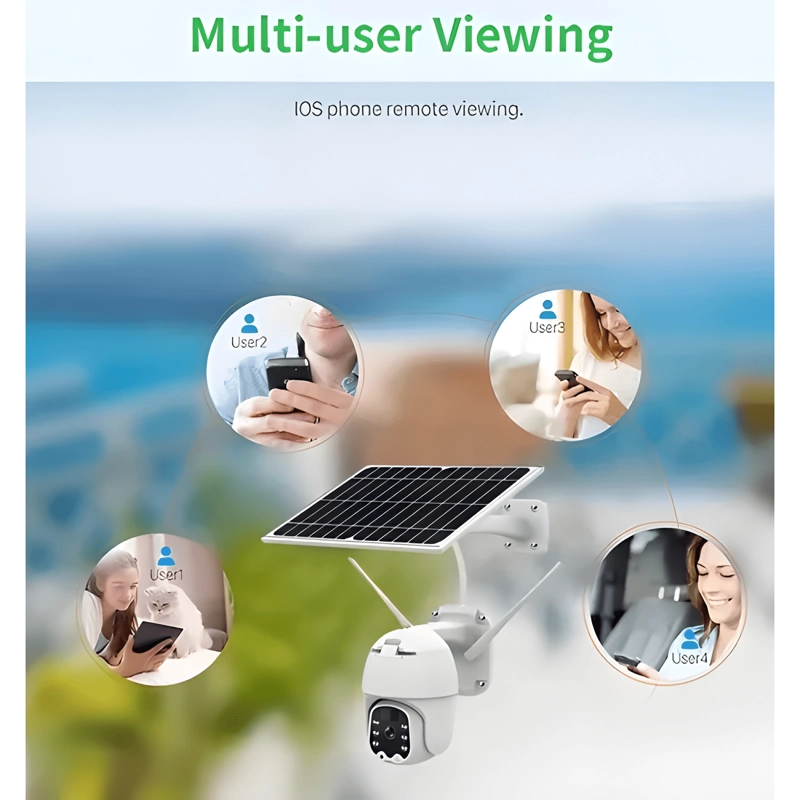 CAMARA ROBOT IP67 SOLAR 1080P TIPO DOMO SOLAR WIFI BLANCO - 4
