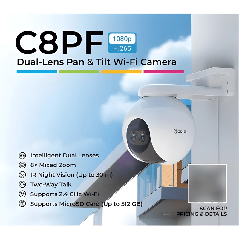 CAMARA WIFI EZVIZ LENTE DUAL C8PF 2MP EXTERIOR GIRATORIA 360 - 3