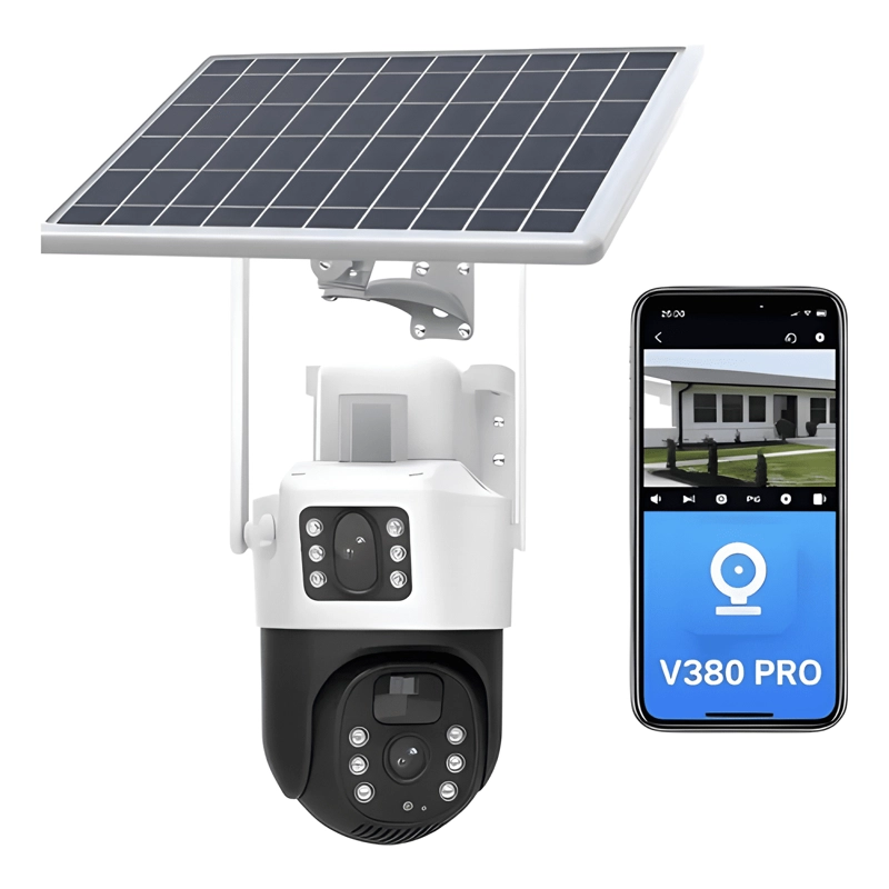 CAMARA SEGURIDAD SOLAR 4G + CHIP DE CELULAR + MEMORIA - 2
