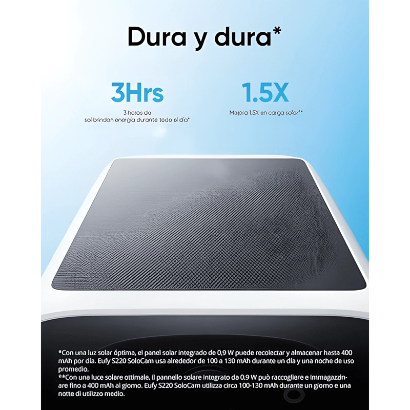CAMARA DE SEGURIDAD EUFY S220 EXTERIOR SOLAR 3MP IP67 WIFI - 1