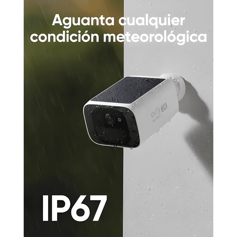 CAMARA DE SEGURIDAD EUFY S220 EXTERIOR SOLAR 3MP IP67 WIFI - 3
