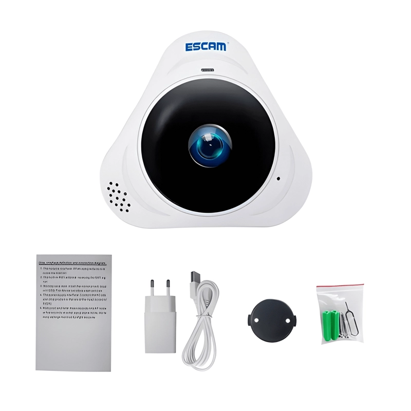 CAMARA PANORAMICA IP WIFI ESCAM Q8 360 GRADOS PTZ BLANCA - 2