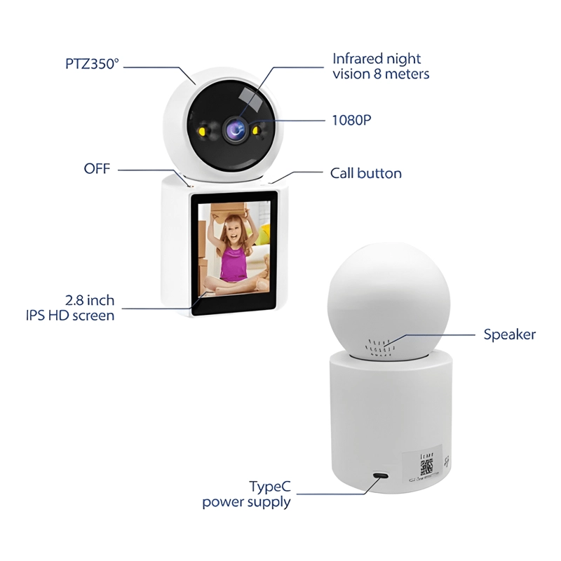 CAMARAS DE SEGURIDAD WIFI VIDEOLLAMADA BIDIRECCIONAL 1080P - 4