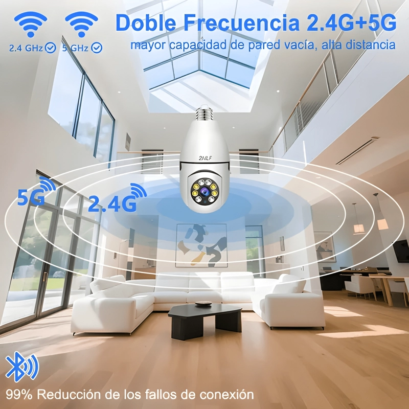2NLF® 2PCS 4MP CAMARA DE SEGURIDAD WIFI IP 360 FULL HD - 1