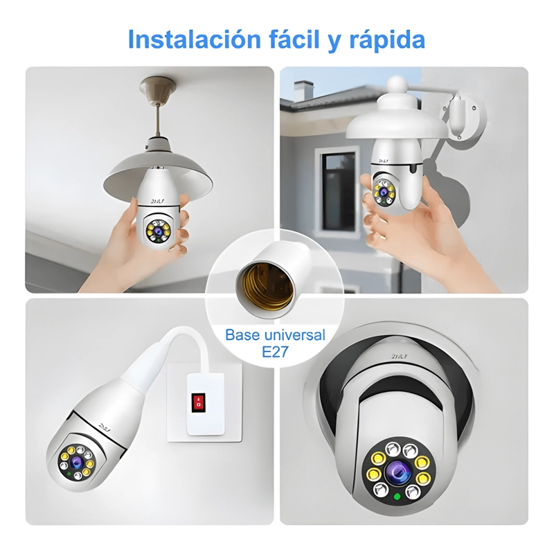 2NLF® 2PCS 4MP CAMARA DE SEGURIDAD WIFI IP 360 FULL HD - 3