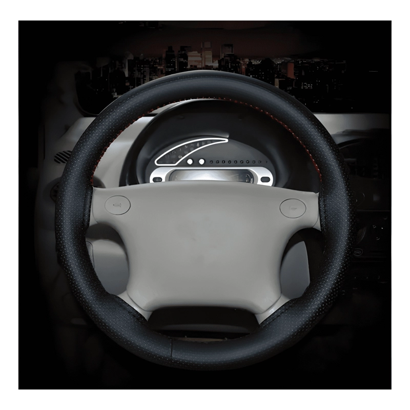 FUNDA CUBRE VOLANTE COSIDO ANTIRRESBALANTE PARA AUTO 38 CM - 1