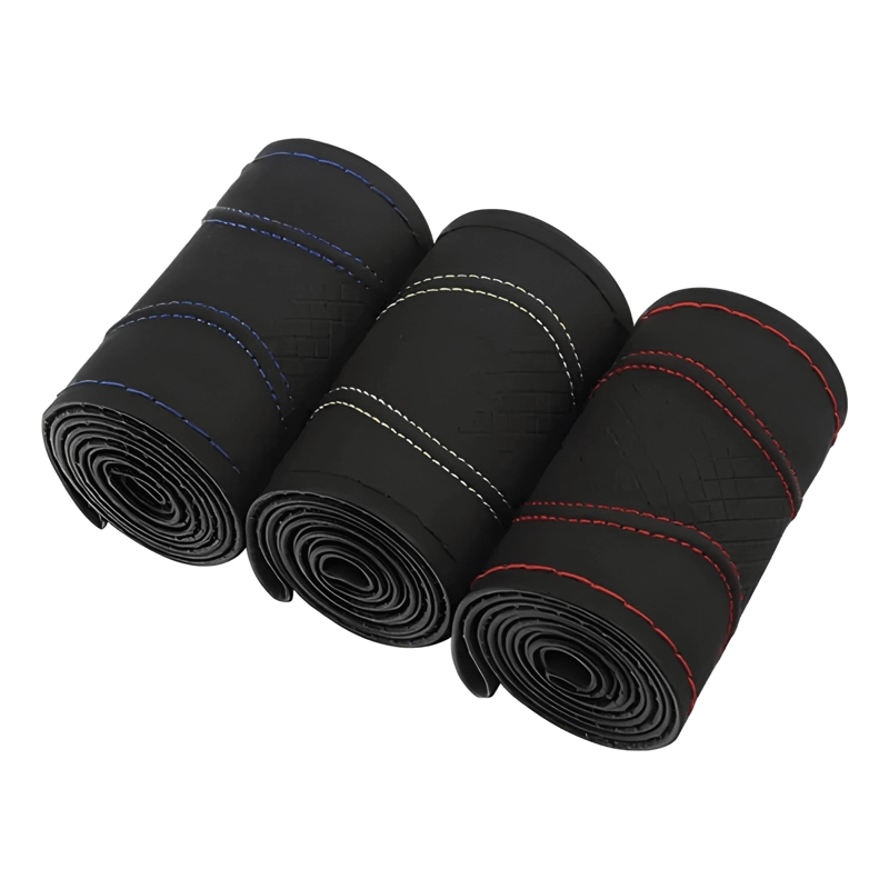FUNDA PARA VOLANTE AGUJERO COMPLETO PARA COSER A MANO AZUL - 3