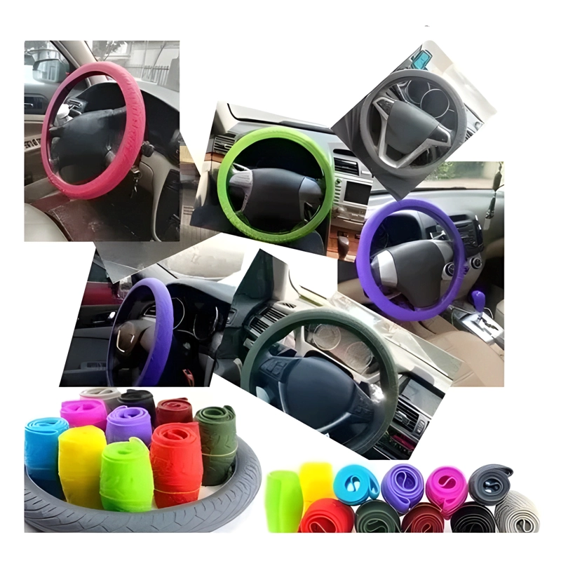 KIT FUNDA CUBRE VOLANTE+POMO+FRENO MANO SILICONA UNIVERSAL - 3