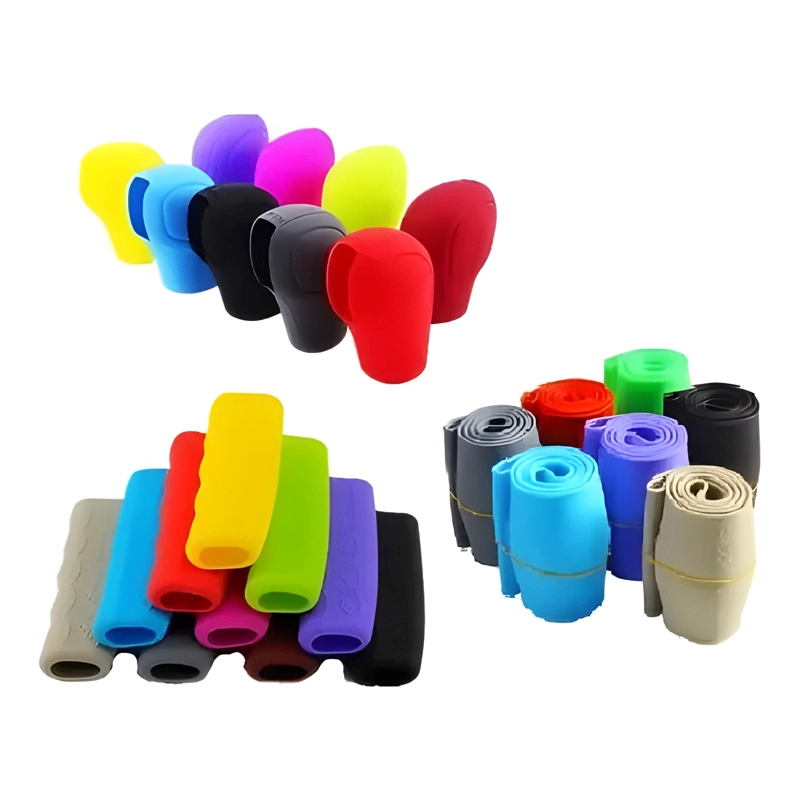 KIT FUNDA CUBRE VOLANTE+POMO+FRENO MANO SILICONA UNIVERSAL - 4
