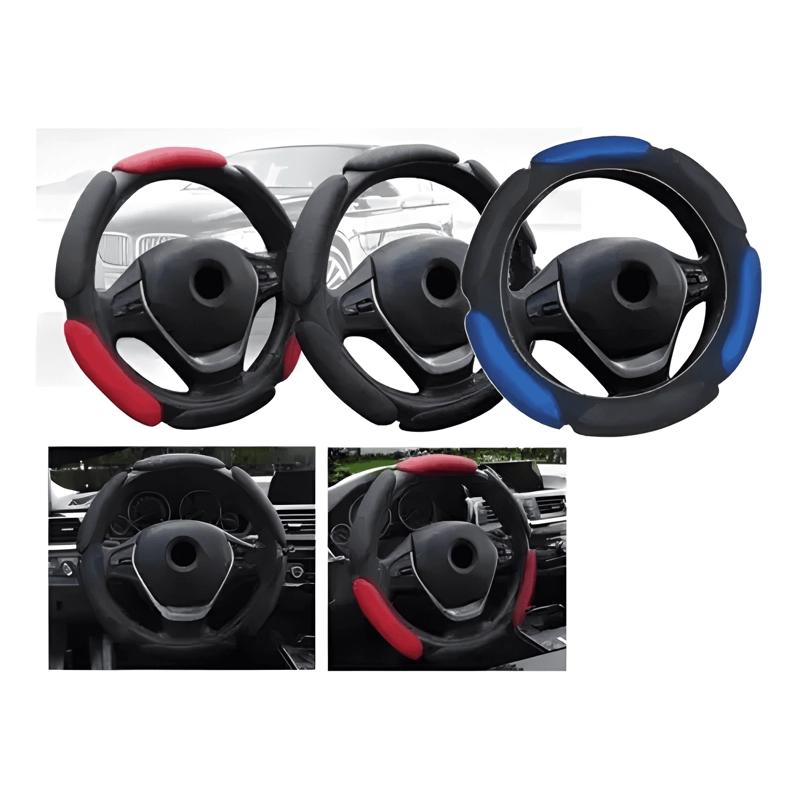 FUNDA CUBRE VOLANTE AUTO ANTIDESLIZANTE TRANSPIRABLE PLUS - 1