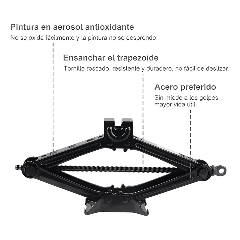 GATA TIJERA HIDRAULICA PARA AUTO 2 TONELADAS - 2