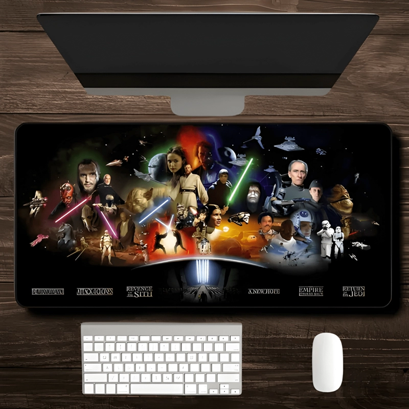 MOUSE PAD XXL STAR WARS SAGA COMPLETA - 80X40 CM WATERPROOF - 1