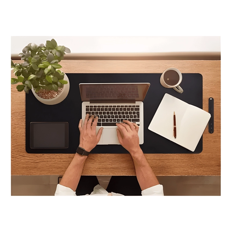 ALFOMBRILLA MOUSEPAD DE CUERO IMPERMEABLE REVERSIBLE 80X40 - 1