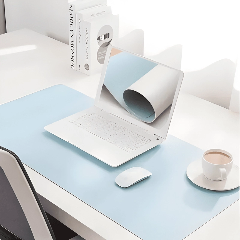 ALFOMBRILLA MOUSEPAD DE CUERO IMPERMEABLE REVERSIBLE 60X30CM - 2