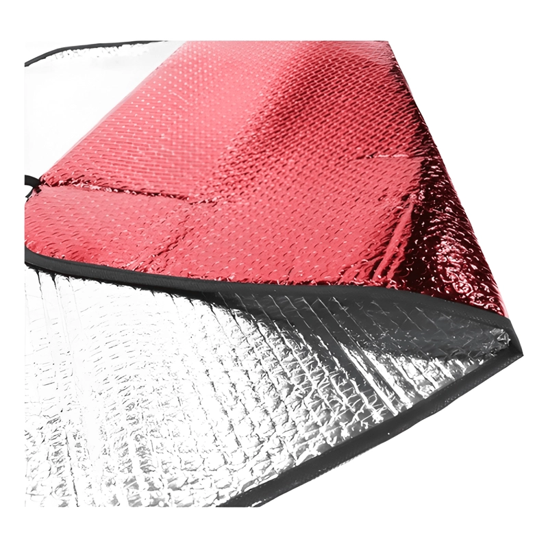 PROTECTOR SOLAR PARABRISA /TAPA SOL AUTO 60*130CM ROJO - 1